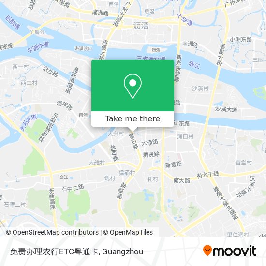 免费办理农行ETC粤通卡 map