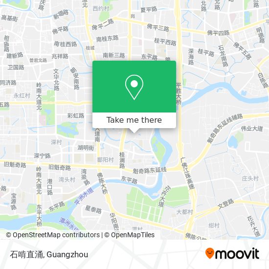 石啃直涌 map