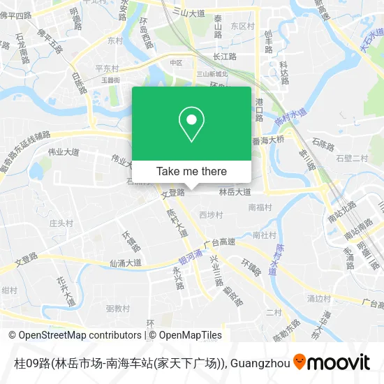 桂09路(林岳市场-南海车站(家天下广场)) map
