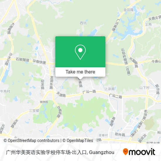 广州华美英语实验学校停车场-出入口 map