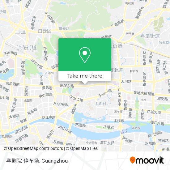 粤剧院-停车场 map