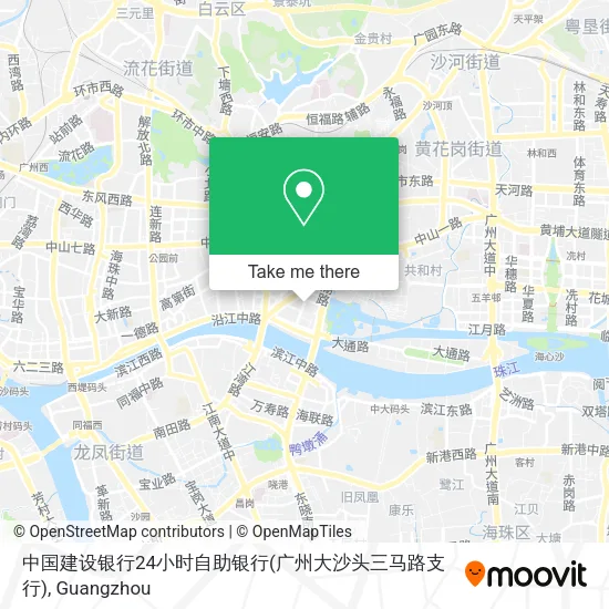 中国建设银行24小时自助银行(广州大沙头三马路支行) map
