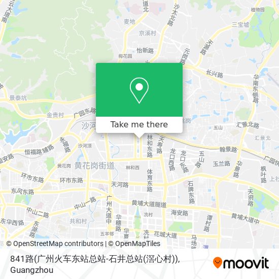 841路(广州火车东站总站-石井总站(滘心村)) map