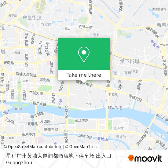 星程广州黄埔大道润都酒店地下停车场-出入口 map