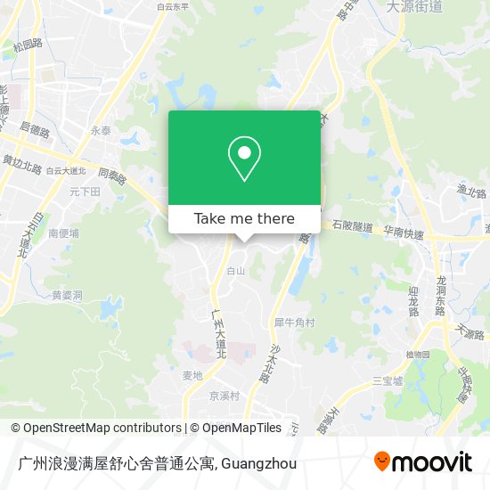 广州浪漫满屋舒心舍普通公寓 map
