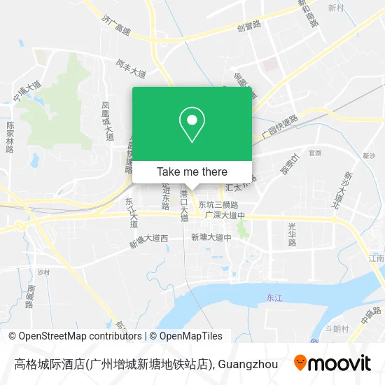 高格城际酒店(广州增城新塘地铁站店) map
