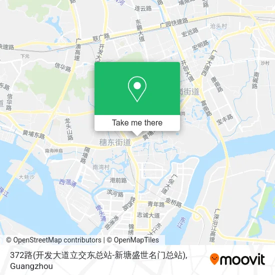 372路(开发大道立交东总站-新塘盛世名门总站) map
