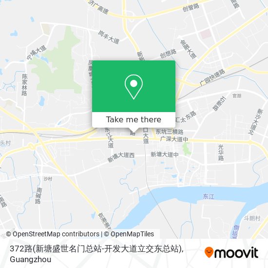 372路(新塘盛世名门总站-开发大道立交东总站) map