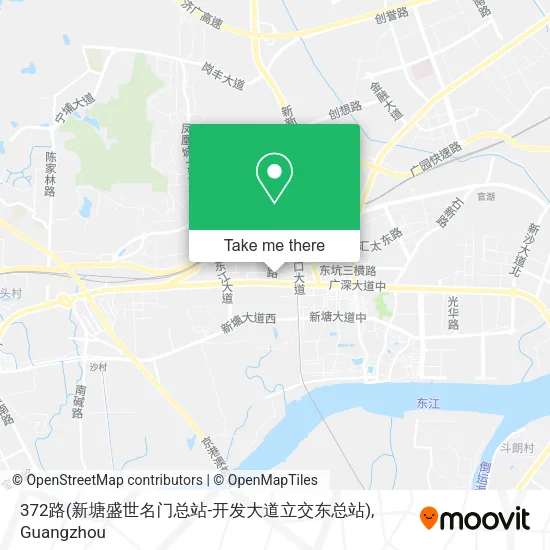 372路(新塘盛世名门总站-开发大道立交东总站) map