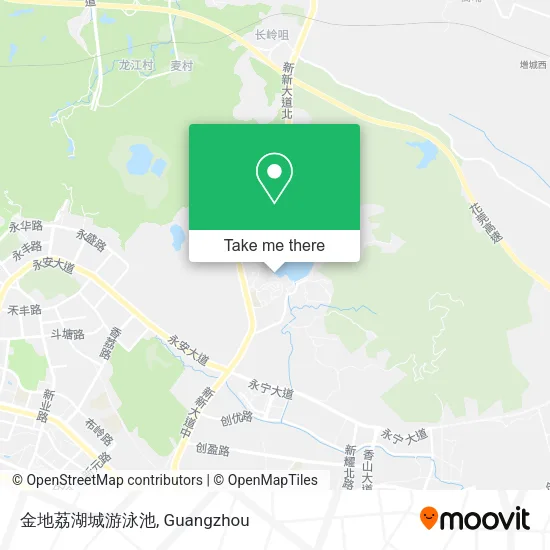金地荔湖城游泳池 map