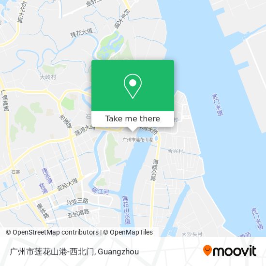 广州市莲花山港-西北门 map
