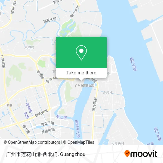 广州市莲花山港-西北门 map