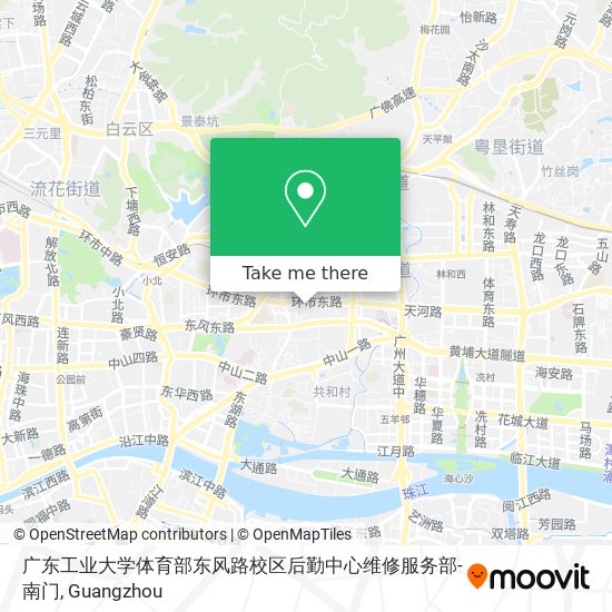 广东工业大学体育部东风路校区后勤中心维修服务部-南门 map