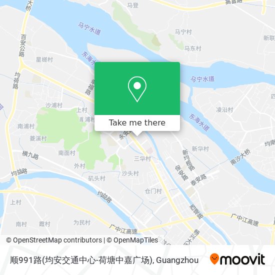 顺991路(均安交通中心-荷塘中嘉广场) map