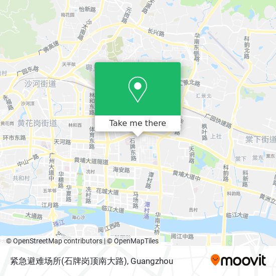 紧急避难场所(石牌岗顶南大路) map