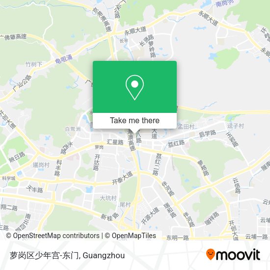 萝岗区少年宫-东门 map