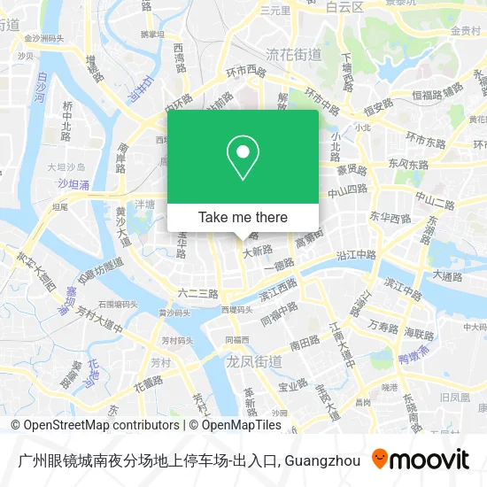 广州眼镜城南夜分场地上停车场-出入口 map