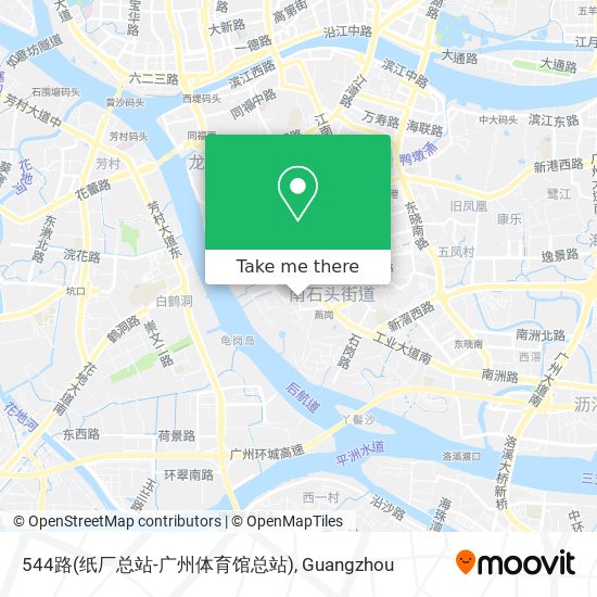 544路(纸厂总站-广州体育馆总站) map