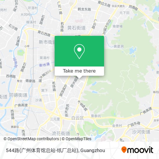 544路(广州体育馆总站-纸厂总站) map