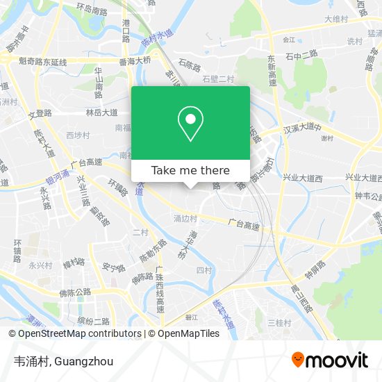 韦涌村 map