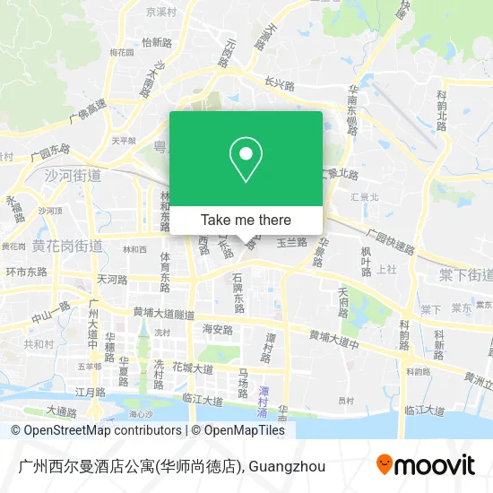 广州西尔曼酒店公寓(华师尚德店) map