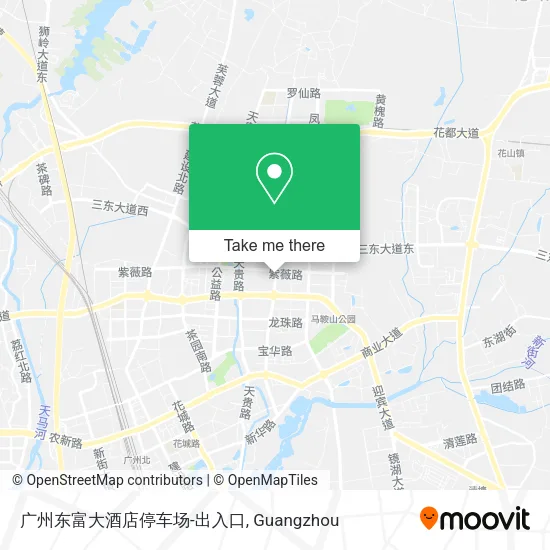 广州东富大酒店停车场-出入口 map