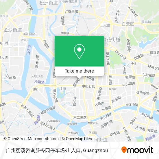广州荔溪咨询服务园停车场-出入口 map