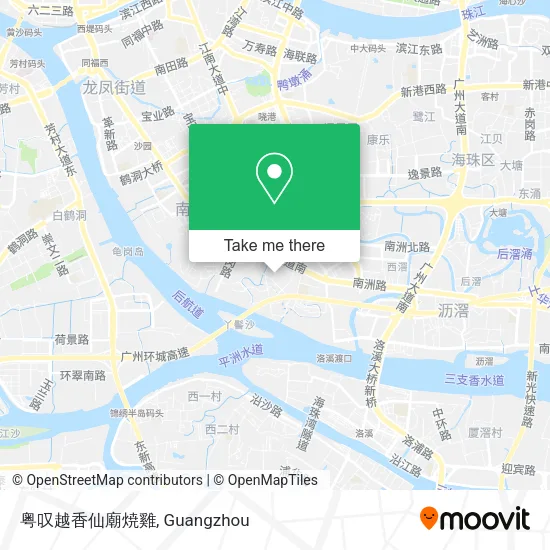 粤叹越香仙廟焼雞 map