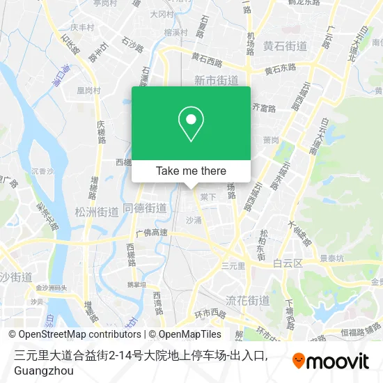 三元里大道合益街2-14号大院地上停车场-出入口 map