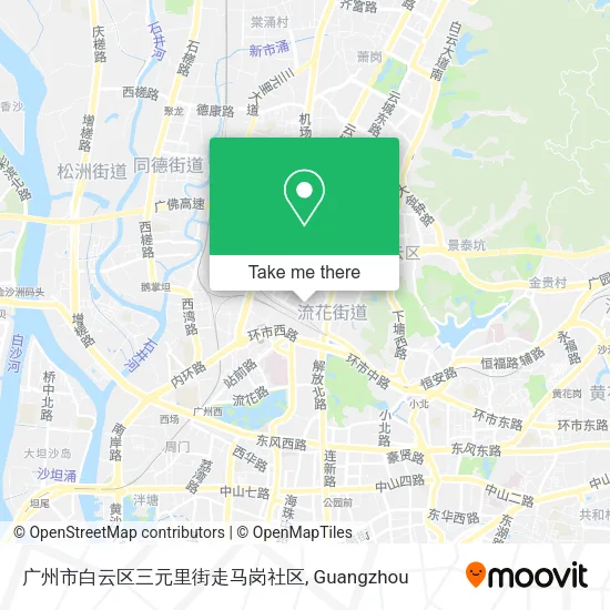 广州市白云区三元里街走马岗社区 map