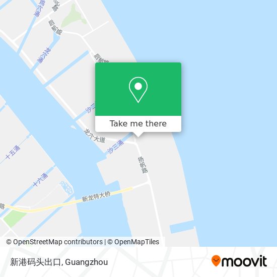 新港码头出口 map