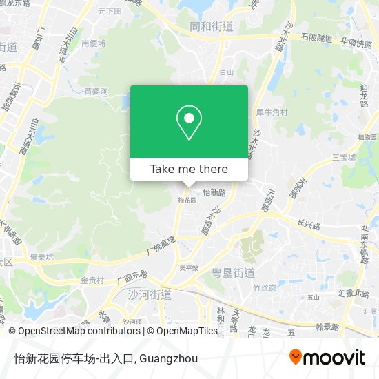怡新花园停车场-出入口 map