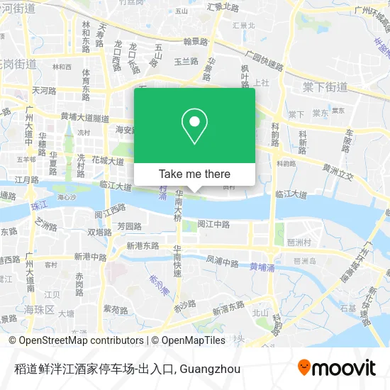 稻道鲜泮江酒家停车场-出入口 map