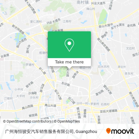 广州海恒骏安汽车销售服务有限公司 map