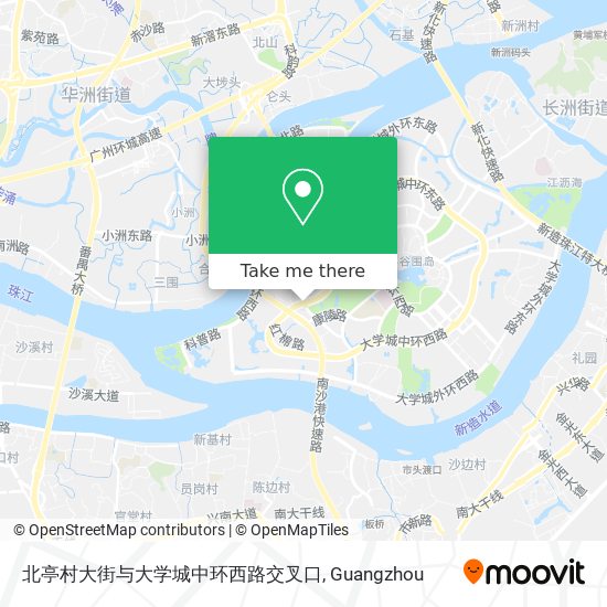 北亭村大街与大学城中环西路交叉口 map
