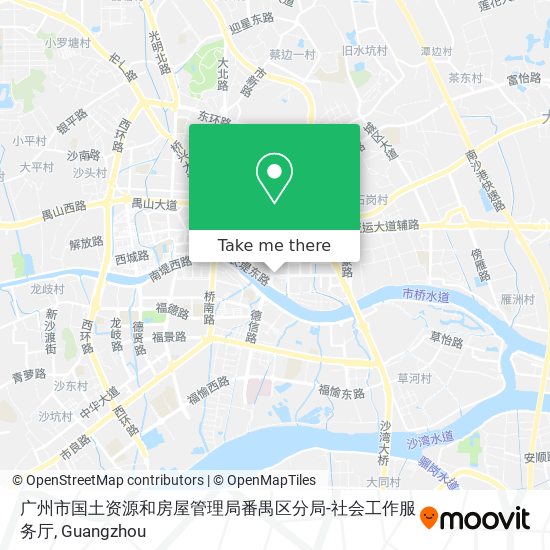 广州市国土资源和房屋管理局番禺区分局-社会工作服务厅 map