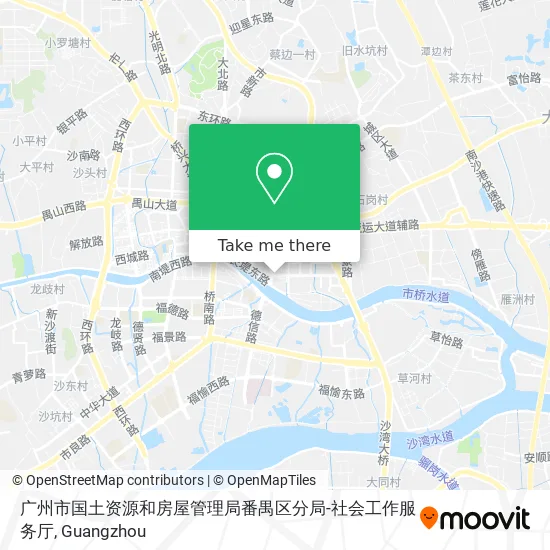 广州市国土资源和房屋管理局番禺区分局-社会工作服务厅 map