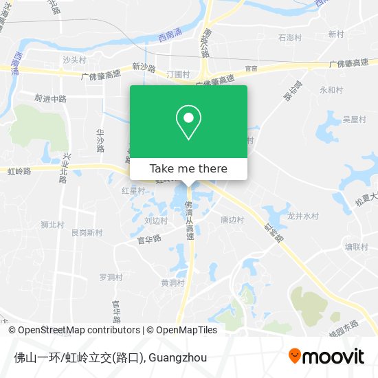 佛山一环/虹岭立交(路口) map