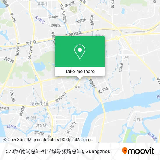 573路(南岗总站-科学城彩频路总站) map
