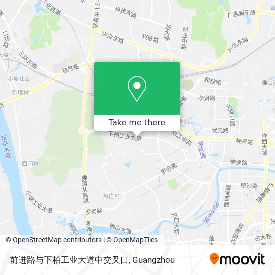 前进路与下柏工业大道中交叉口 map