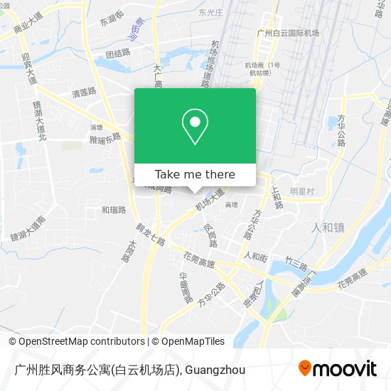 广州胜风商务公寓(白云机场店) map