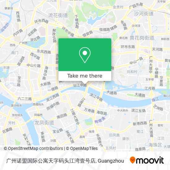 广州诺盟国际公寓天字码头江湾壹号店 map