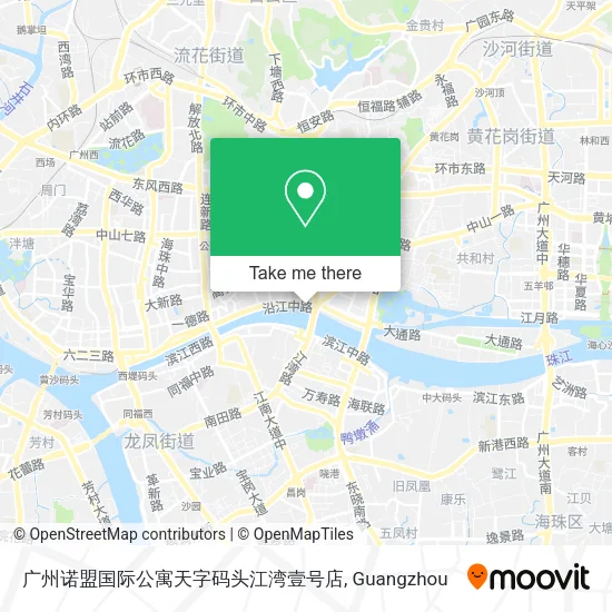 广州诺盟国际公寓天字码头江湾壹号店 map