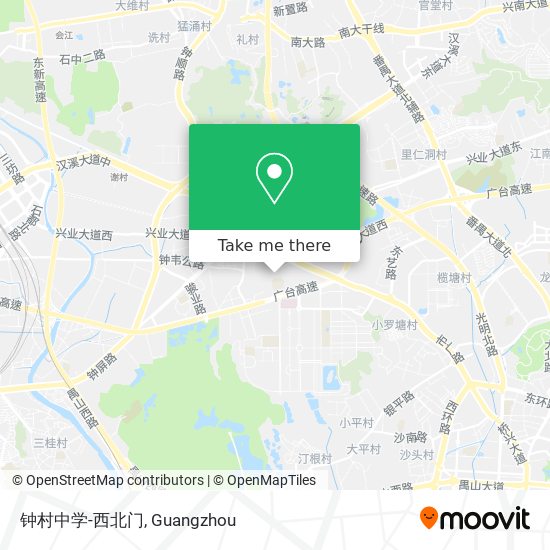 钟村中学-西北门 map