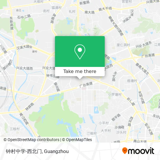 钟村中学-西北门 map