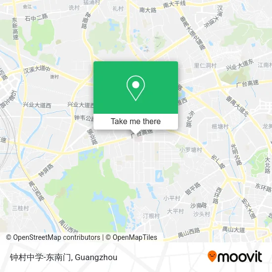 钟村中学-东南门 map