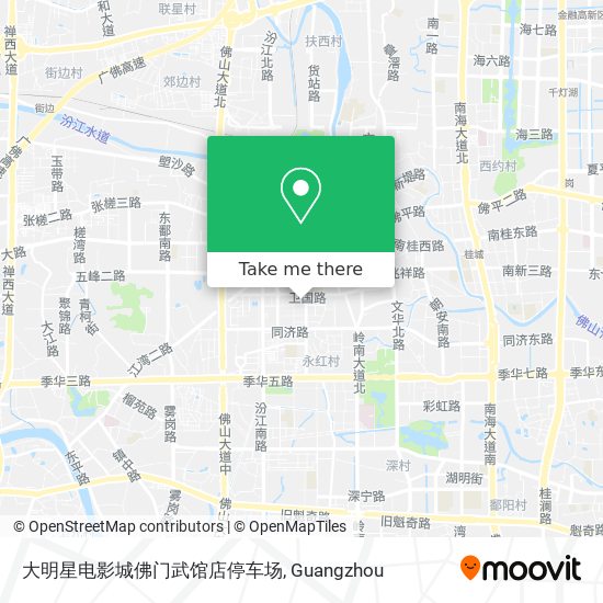 大明星电影城佛门武馆店停车场 map