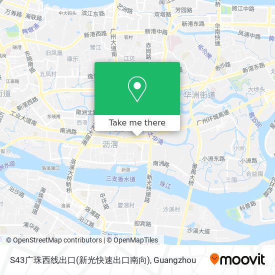 S43广珠西线出口(新光快速出口南向) map