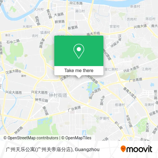 广州天乐公寓(广州关帝庙分店) map