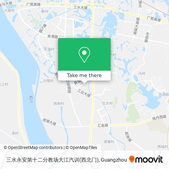 三水永安第十二分教场大江汽训(西北门) map